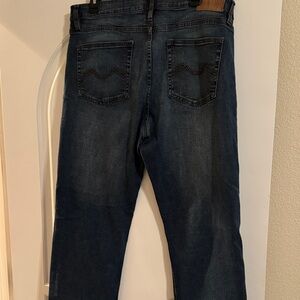 Relaxed Fit Dark Blue Men's Jeans, 36x34